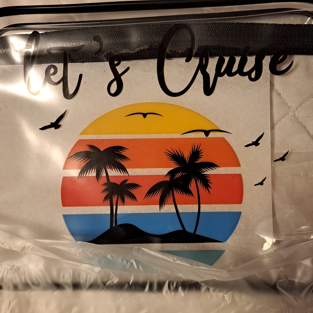 Tropical Sunset Clear Pouch